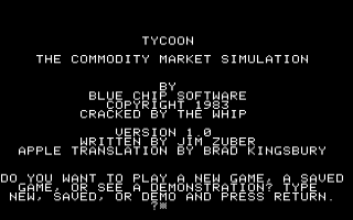 Tycoon Title Screen