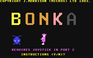 Bonka Title Screen