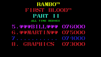 Rambo Title Screen
