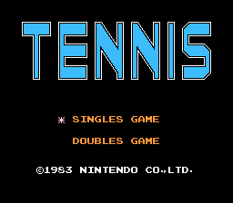 Tennis Title Screen