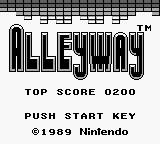 Alleyway Title Screen