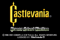 Castlevania Title Screen