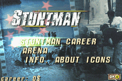 Stuntman Title Screen