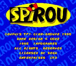 Spirou Title Screen