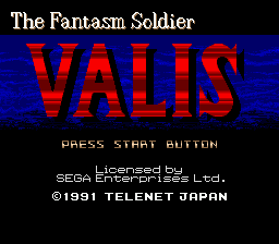 Valis Title Screen