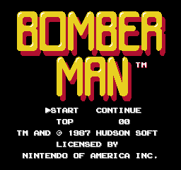 Bomberman Title Screen