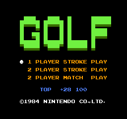 Golf Title Screen