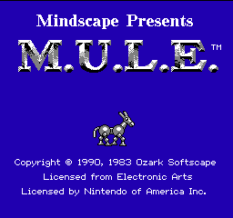 M.U.L.E. Title Screen