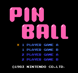 Pinball Title Screen