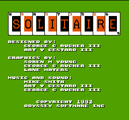Solitaire Title Screen