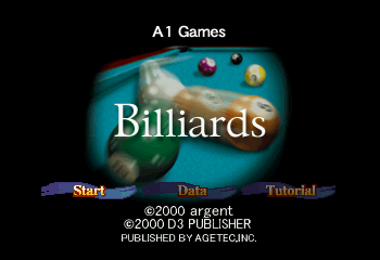 Billiards Title Screen