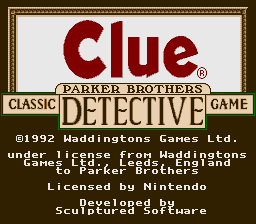 Clue Title Screen
