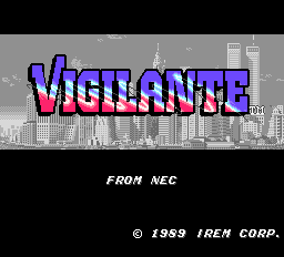 Vigilante Title Screen