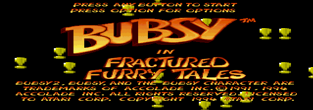 Bubsy Title Screen