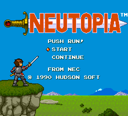 Neutopia Title Screen