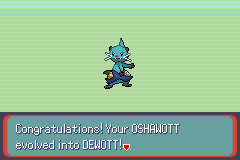 Pokemon Ruby 2012 - Misc Second Evolution. - My Oshawott evolved into Dewott. -