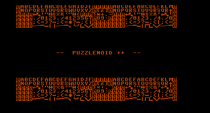 Puzzlenoid Title Screen
