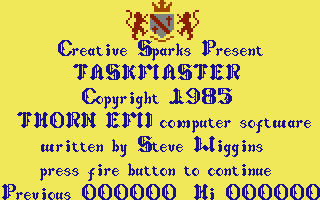 Taskmaster Title Screen