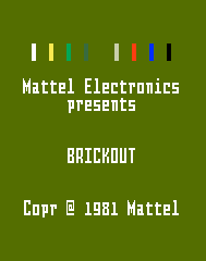 Brickout! Title Screen