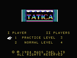 Tatica Title Screen