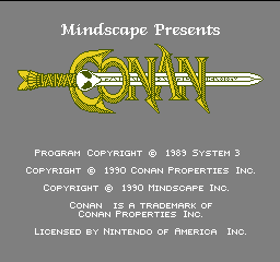 Conan Title Screen