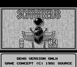 Scarabeus Title Screen