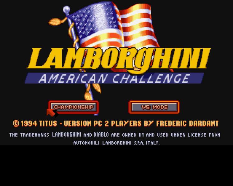 American challenge. Lamborghini American Challenge. Lamborghini American Challenge Snes.